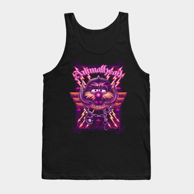 Animal-Head Tank Top by sambukino